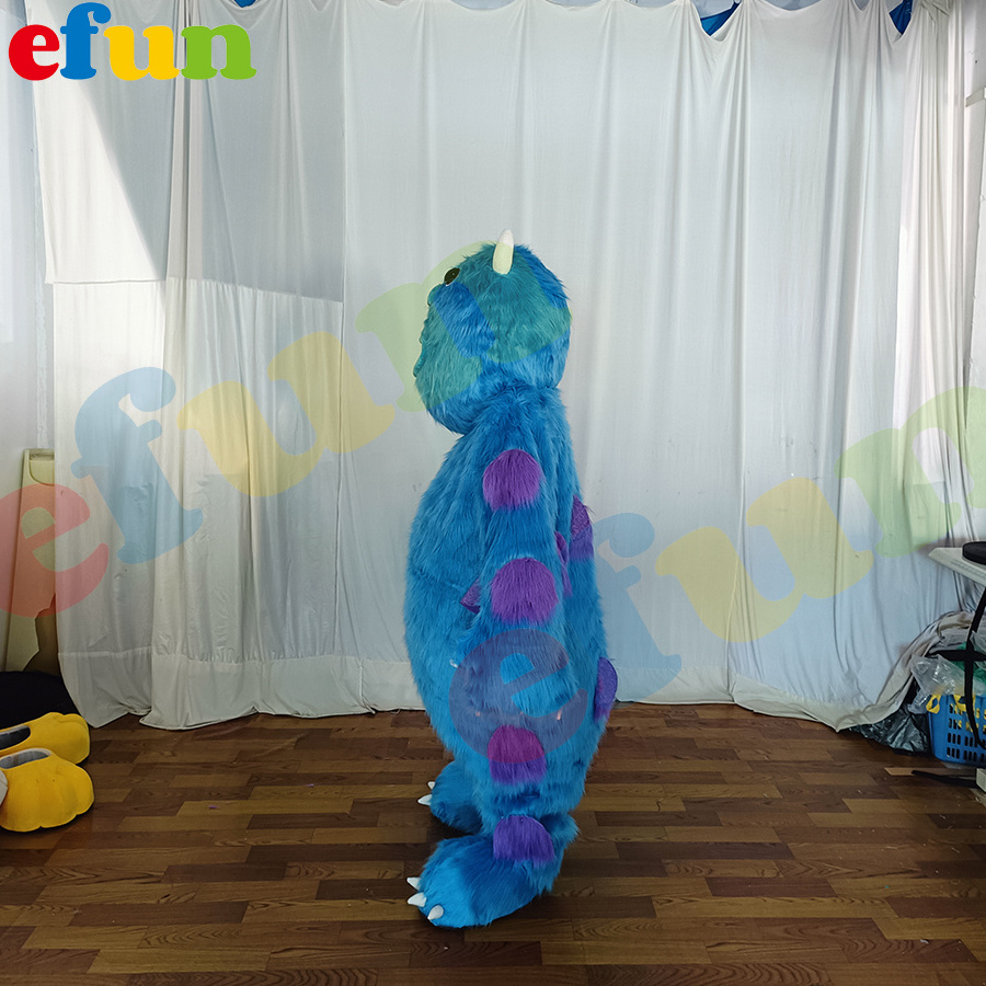 Efun MOQ 1 PC Hot sale Halloween Cosplay blue Monster Costume Sully Mascot Costume Adult Sully Monsters mascot Costume for sale