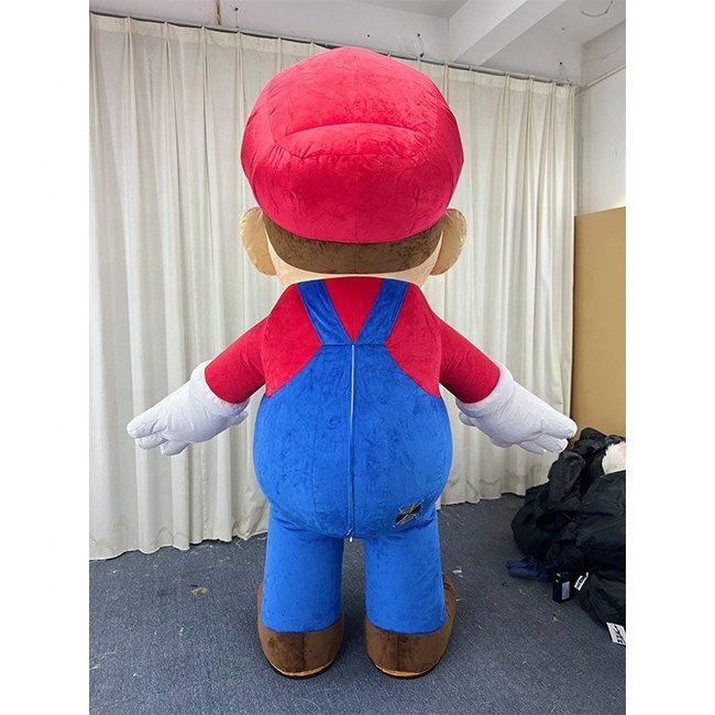 Efun MOQ 1 PC Hot Inflatable Super Mario Luigi Mascot Costume Customized Cartoon Halloween Carnival Mascot Costumes For Adult