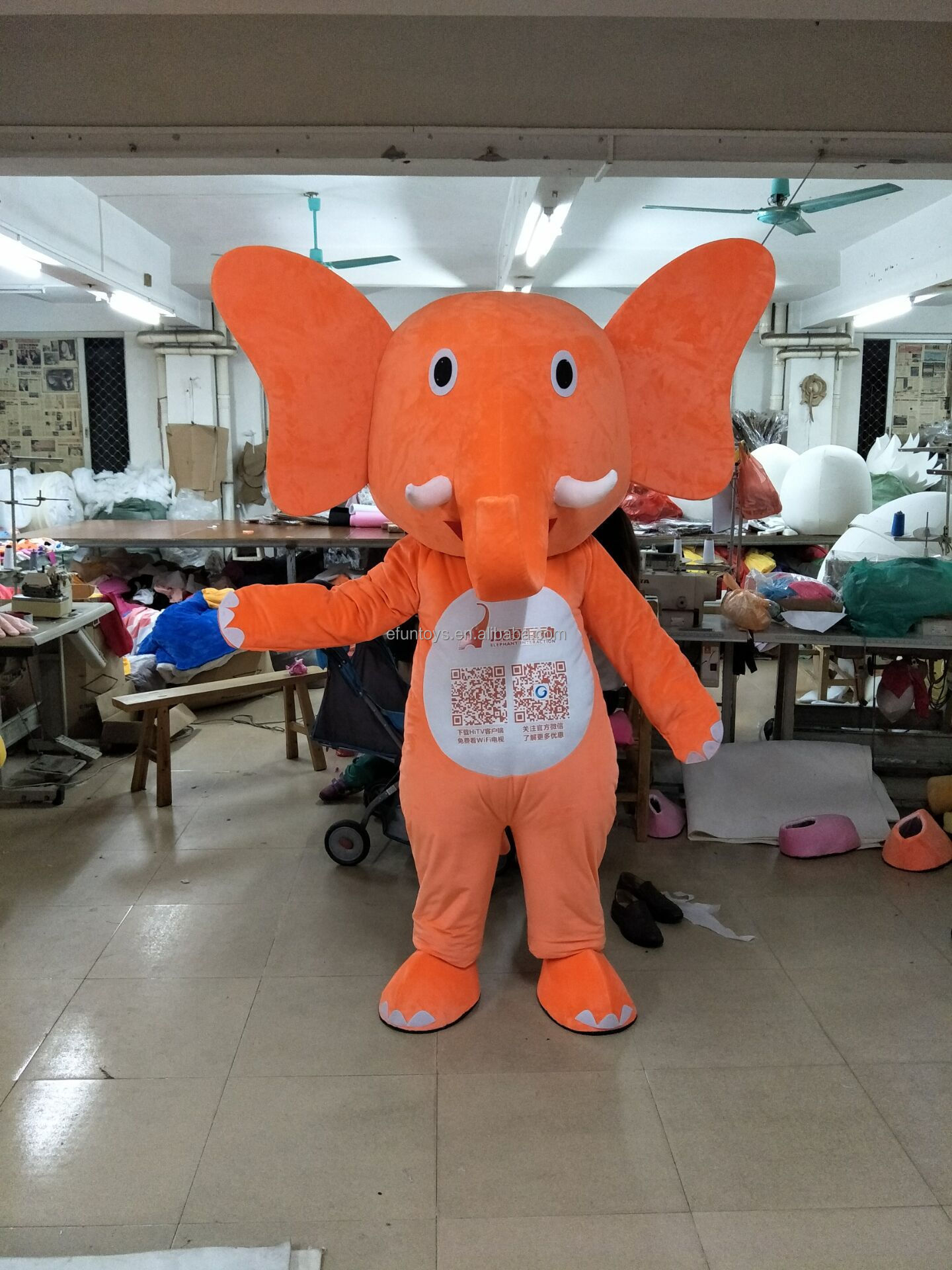 Efun MOQ 1 PC Adult Size elephant Mascot Costume for Adult Cartoon Animal Cosplay for Animal elephant Carnival Parade Feast