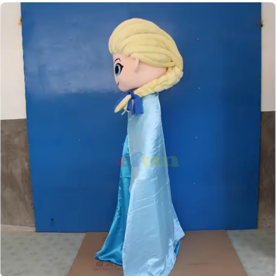 Efun MOQ 1 PC custom Frozen sister Elsa princess mascot costume  walking princess costume for sale