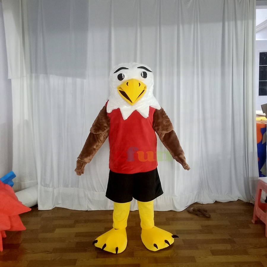 Efun MOQ 1 PC Christmas Dress Halloween Performance costume Plush Adults Cosplay Costume Eagle Cartoon Mascot Costume for sale