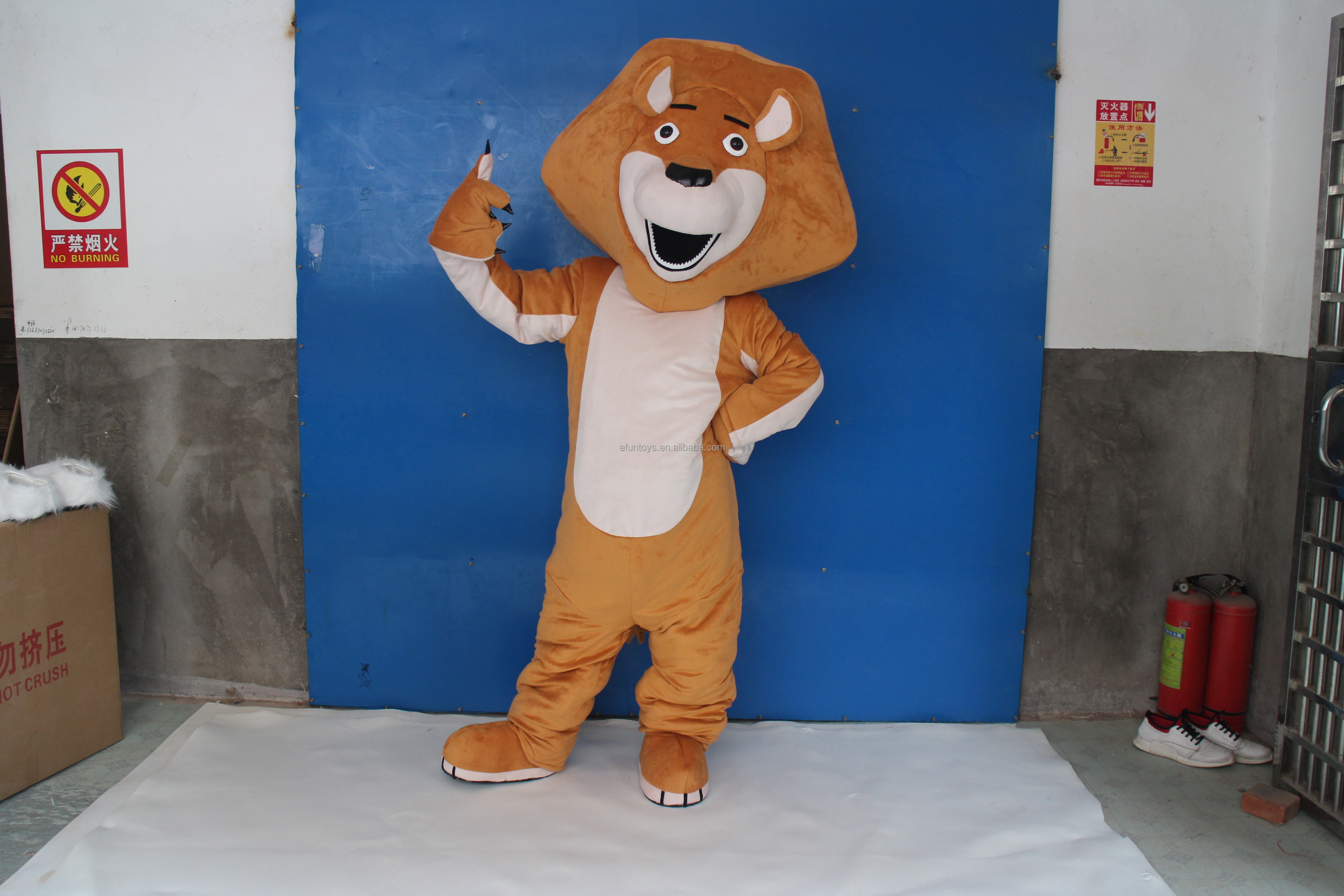 Efun MOQ 1 PC Madagascar lion mascot Factory price customized animal Funny character Madagascar lion costume for cosplay