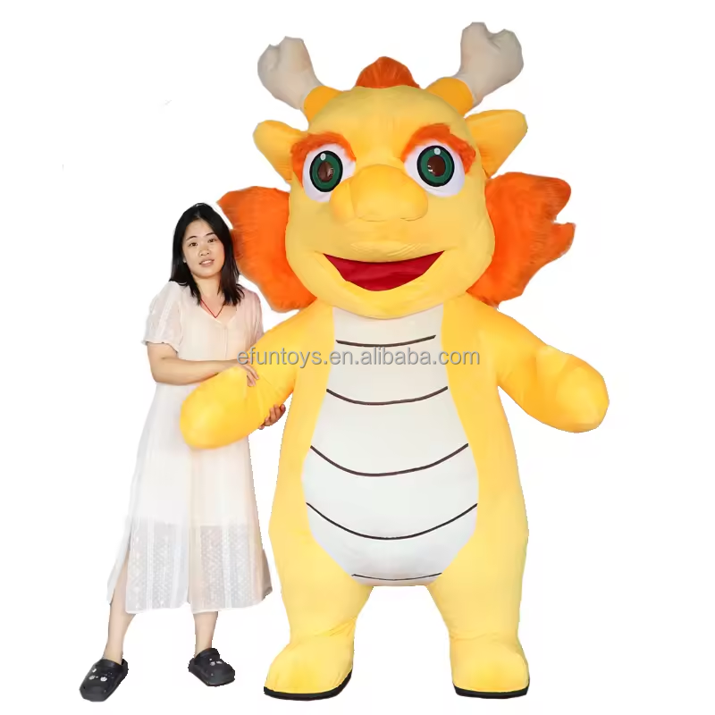 efun MOQ 1 PCS 2024 Inflatable Dragon Mascot Costume for Adult Kids Cosplay Dragon Suit cartoon mascot Fancy Furry Party