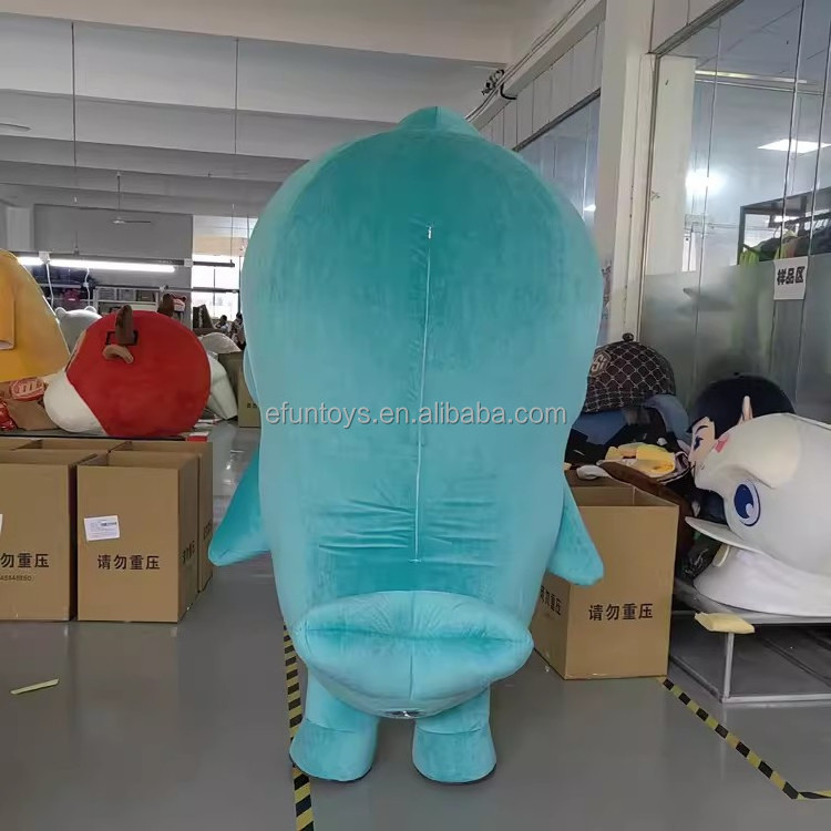 efun 2m 2.6m High quality custom Giant Inflatable Dolphin mascot costume adult size cartoon Dolphin Mascot Costume for sale