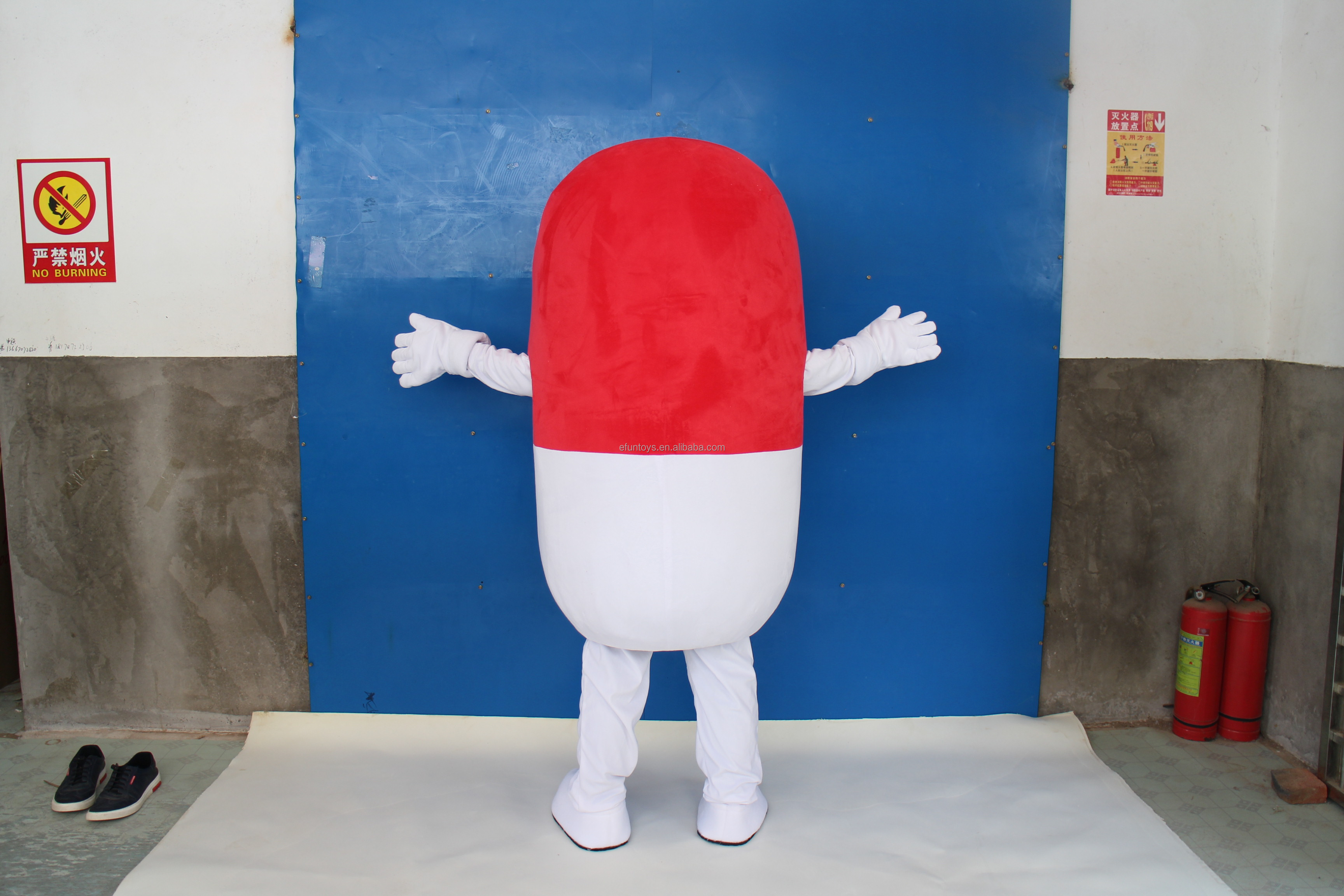 Efun MOQ 1 PCS Visible custom logo pill adult character cartoon mascot costumes for kids for adult for sale