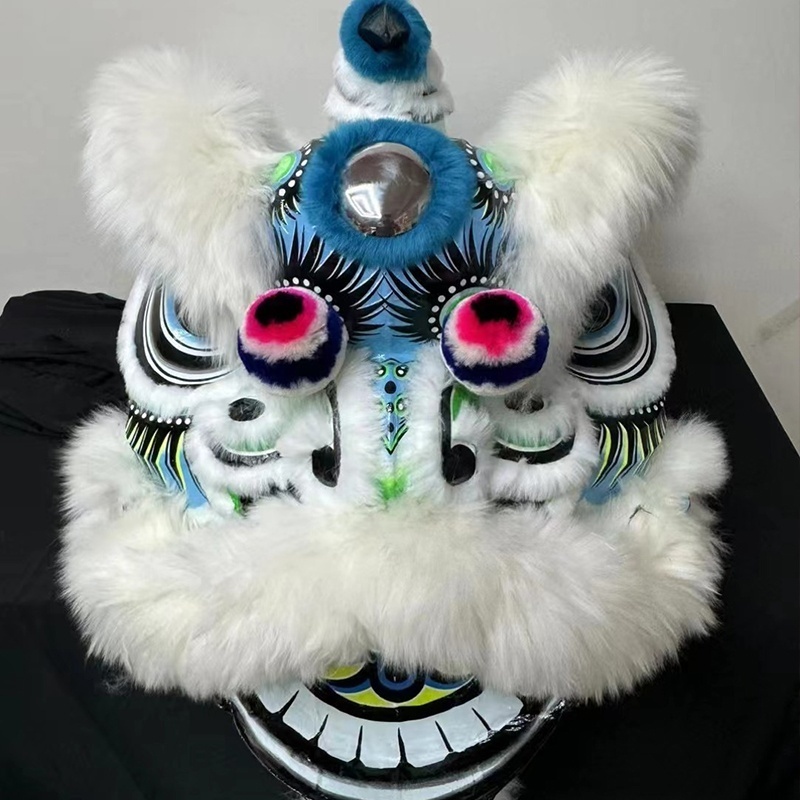 Efun Chinese Traditional Popular Funny Plush Fur Lion Dance Mascot Costume Cartoon Character Performance Show Suit For Adult