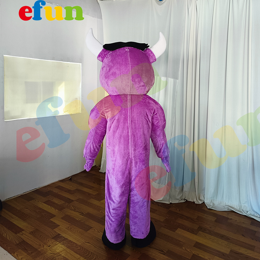 Efun MOQ 1 PC custom Halloween mascot adult size cow mascot costume cartoon animal costume for party