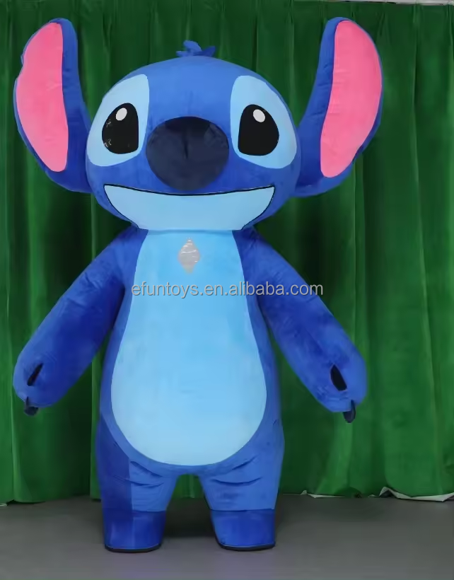 efun MOQ 1 PCS Popular cartoon character inflatable Stitch mascot costume for adult stitch mascot costume for sale