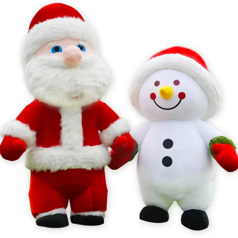 Efun inflatable Christmas Santa Claus Adult Fancy Dress Christmas Snowman Inflatable Mascot Costume for promotional