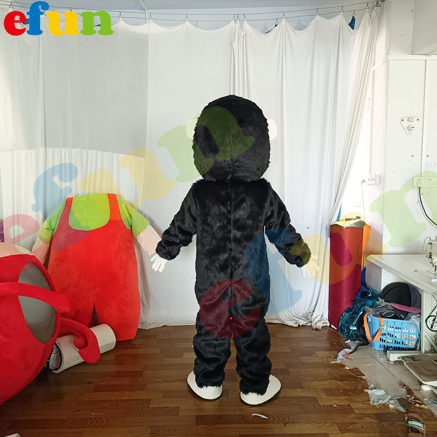 Efun MOQ 1 PC Custom Funny plush gorilla mascot costume adult size cartoon King Kong mascot costume for advertising