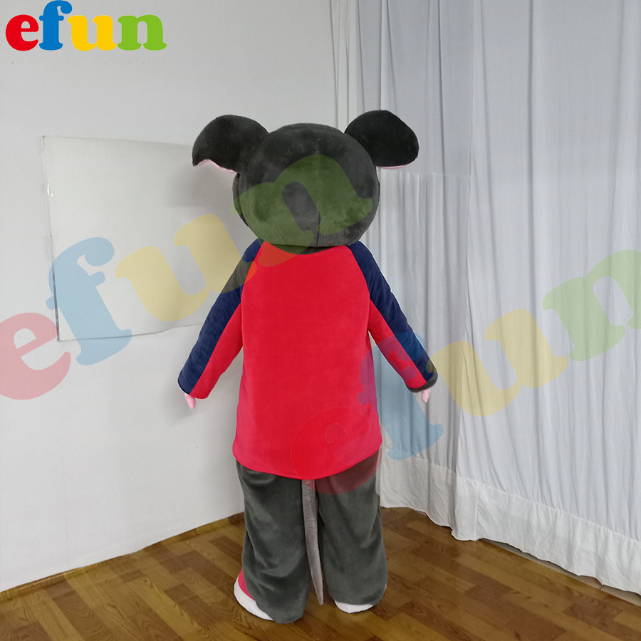 Efun MOQ 1 PC Advertising New Fashion plush Mouse Costume walking cartoon animal Mascot Costume for Party Halloween