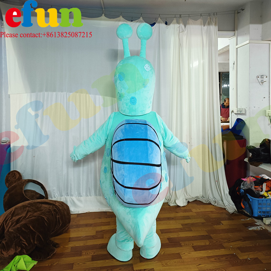 Efun MOQ 1 PC Custom Cartoon Snail Mascot Costume Cute Snail Adult Mascot for party