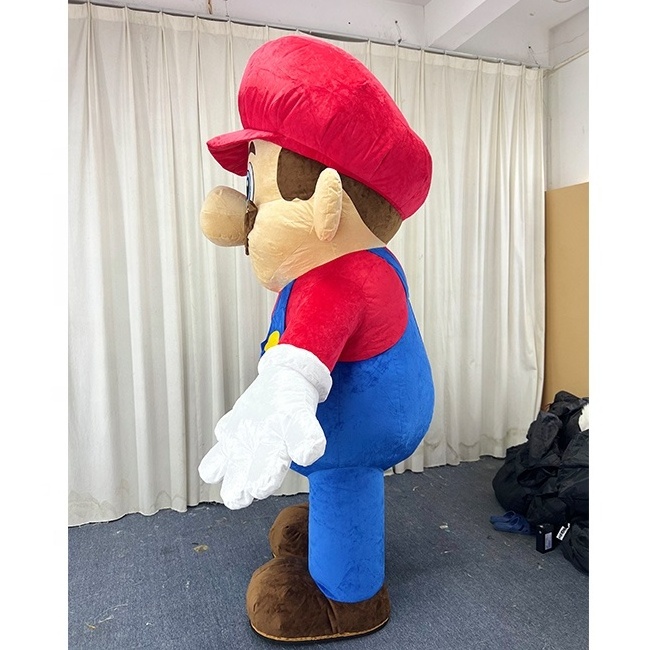 Efun MOQ 1 PC Hot Inflatable Super Mario Luigi Mascot Costume Customized Cartoon Halloween Carnival Mascot Costumes For Adult