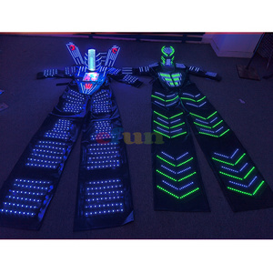 Chest Digital Screen LED Stilts Walker robot suit party led robot costume stage clothes luminous costume for dance performance