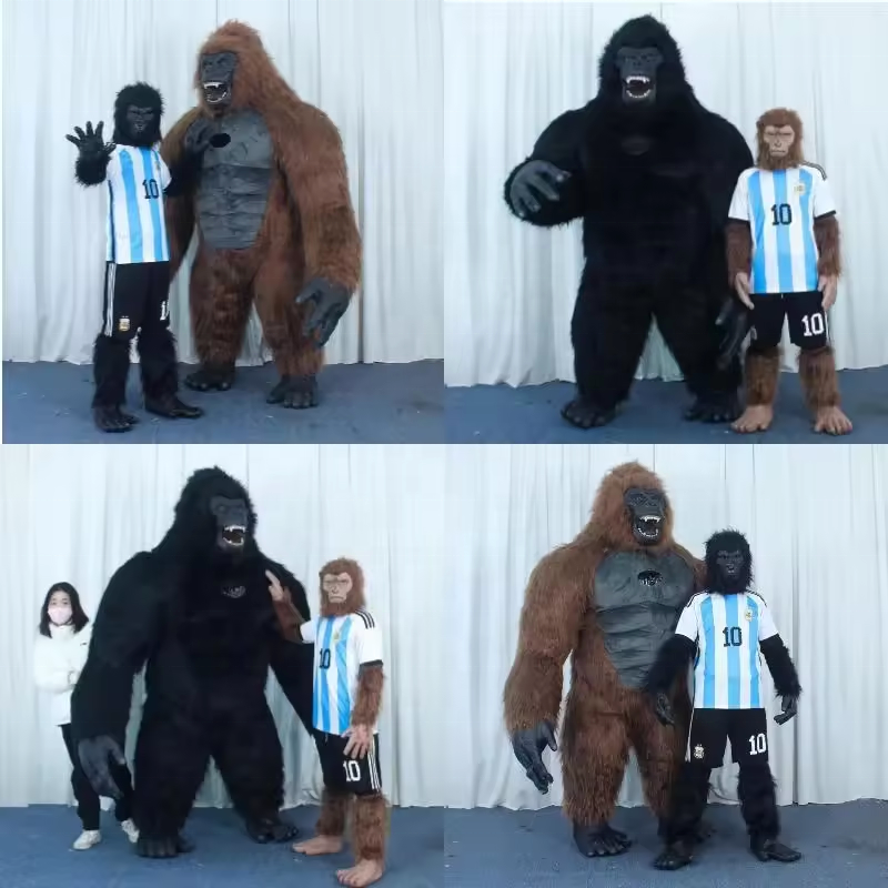 Efun MOQ 1 PCS Newest Inflatable Moving King kong black grey Gorilla mascot cosplay Suit Mascot Costumes for Halloween Party