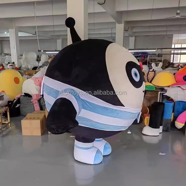 efun 2m 2.6m Hot selling New Egg Party mascot costume Plush inflatable walking Robot costume for sale