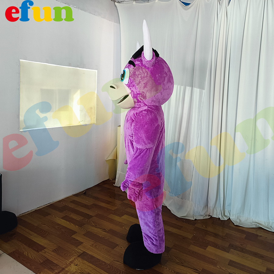 Efun MOQ 1 PC custom Halloween mascot adult size cow mascot costume cartoon animal costume for party