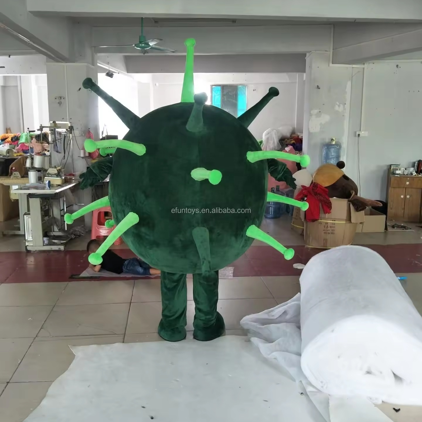 Efun MOQ 1 PC custom Virus mascot costume walking cartoon Bacteria mascot costume for sale