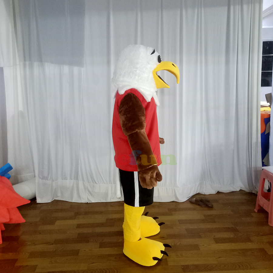 Efun MOQ 1 PC Christmas Dress Halloween Performance costume Plush Adults Cosplay Costume Eagle Cartoon Mascot Costume for sale