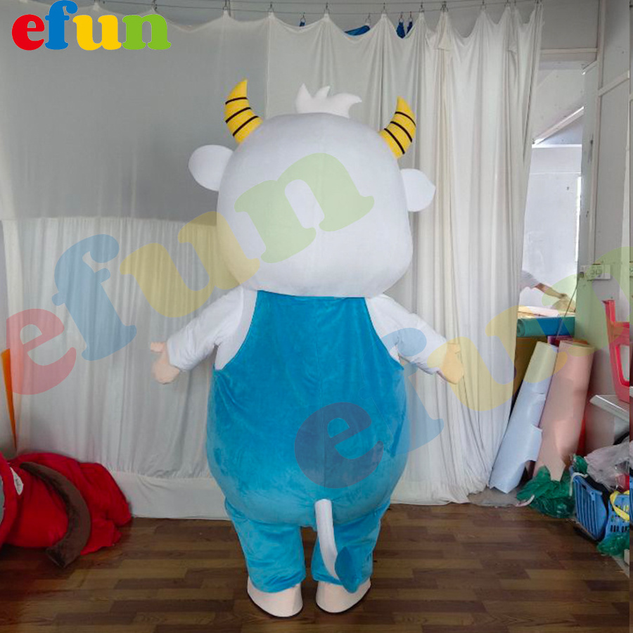 Efun MOQ 1 PC Custom Lovely Goat Mascot Costume cute Sheep Mascot Costume for Promotion Carnival Halloween party