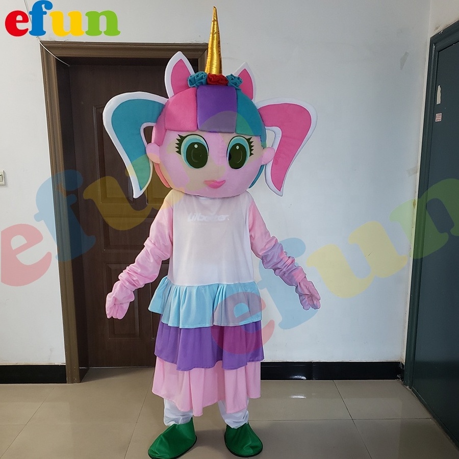 Efun MOQ 1 PC Custom Adult Size  LOL Girl Character Princess Mascot costume Hand made Cartoon Mascot Costumes For sale