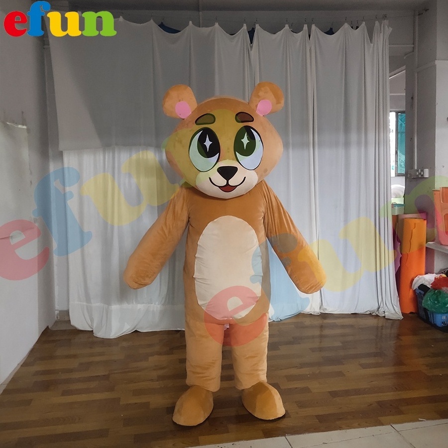 Efun MOQ 1 PC  custom cartoon mouse mascot costume cute brown mouse mascot for large event adult party