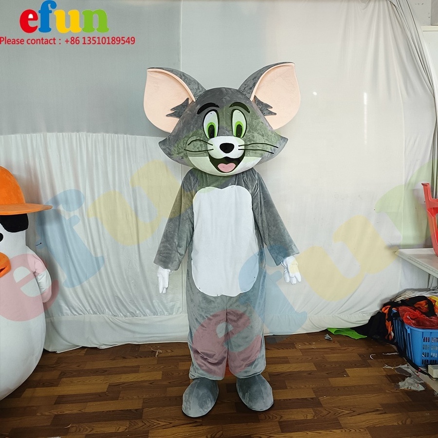 Efun MOQ 1 PC Custom Classic cartoon character Costume Plush Tom And Jerry Mascot Costume  For Sale