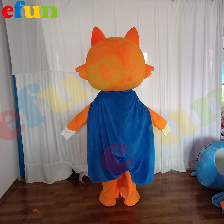 Efun MOQ 1 PC custom Cute orange cat Mascot Costume Fancy Dress Mascot Cosplay costume For sale