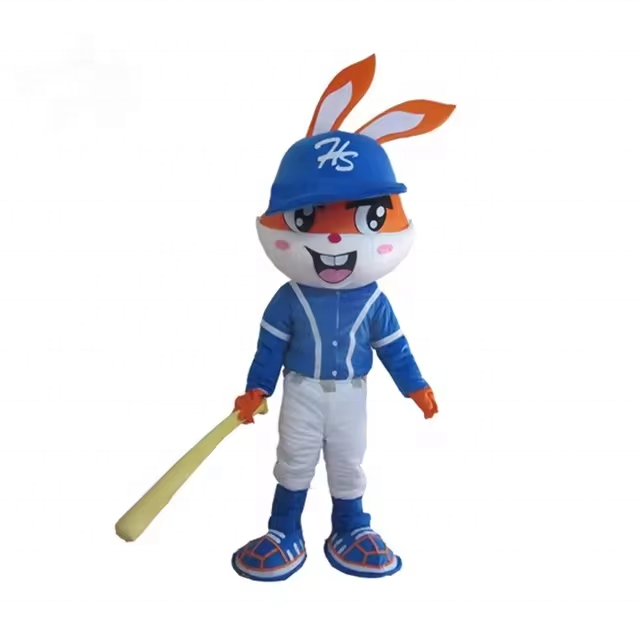 Efun MOQ 1 PC Adult walking rabbit cosplay cartoon Sport Baseball Rabbit Mascot Costume Commercial