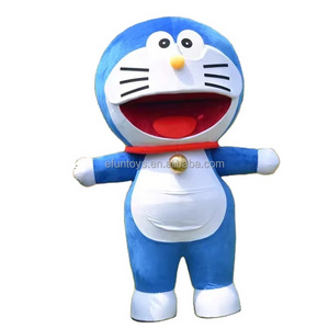 efun 2m 2.6m Popular Custom Inflatable Doraemon mascot costume Cartoon Character Animal robot cat Mascot Costume For Adult