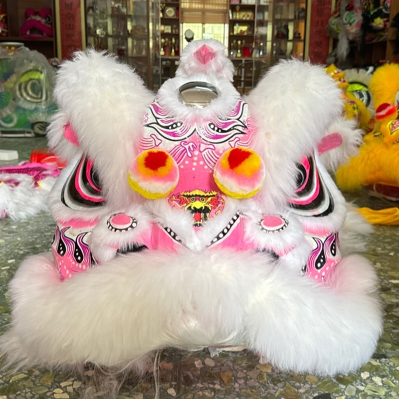 Efun Chinese Traditional Popular Funny Plush Fur Lion Dance Mascot Costume Cartoon Character Performance Show Suit For Adult