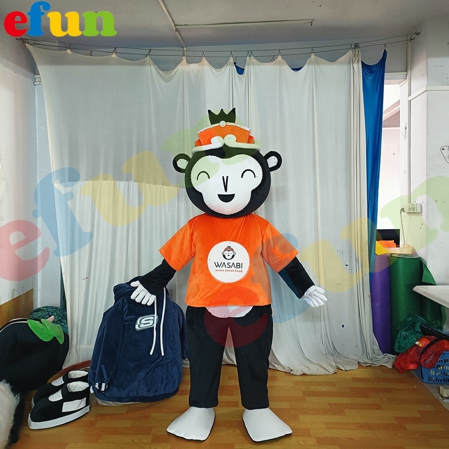 Efun MOQ 1 PC Custom Halloween Cosplay Party Costume Funny monkey mascot Costume For sale