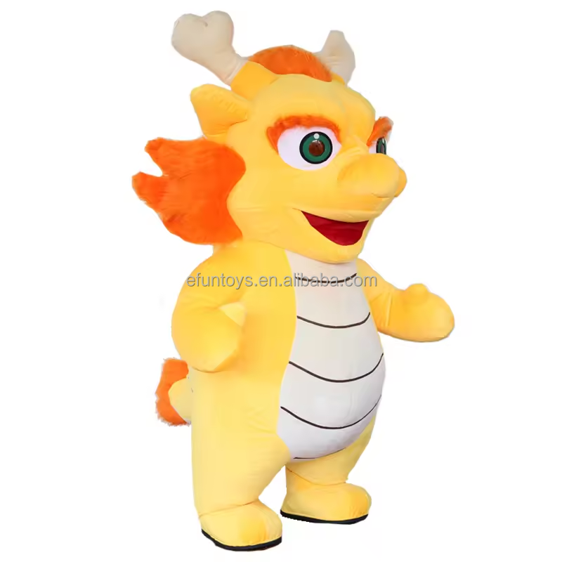 efun MOQ 1 PCS 2024 Inflatable Dragon Mascot Costume for Adult Kids Cosplay Dragon Suit cartoon mascot Fancy Furry Party