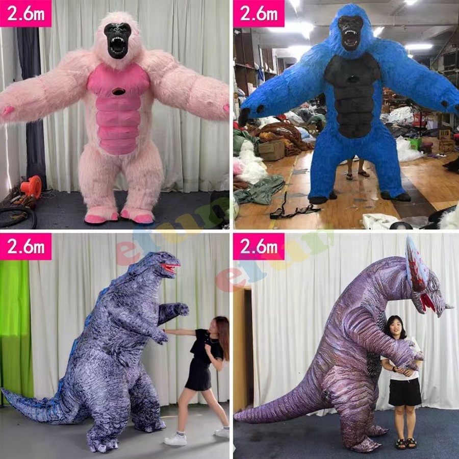 efun High quality cosplay Giant gorilla inflatable King Kong mascot costume 2m 2.6m 3m cheap inflatable gorilla cartoon costume