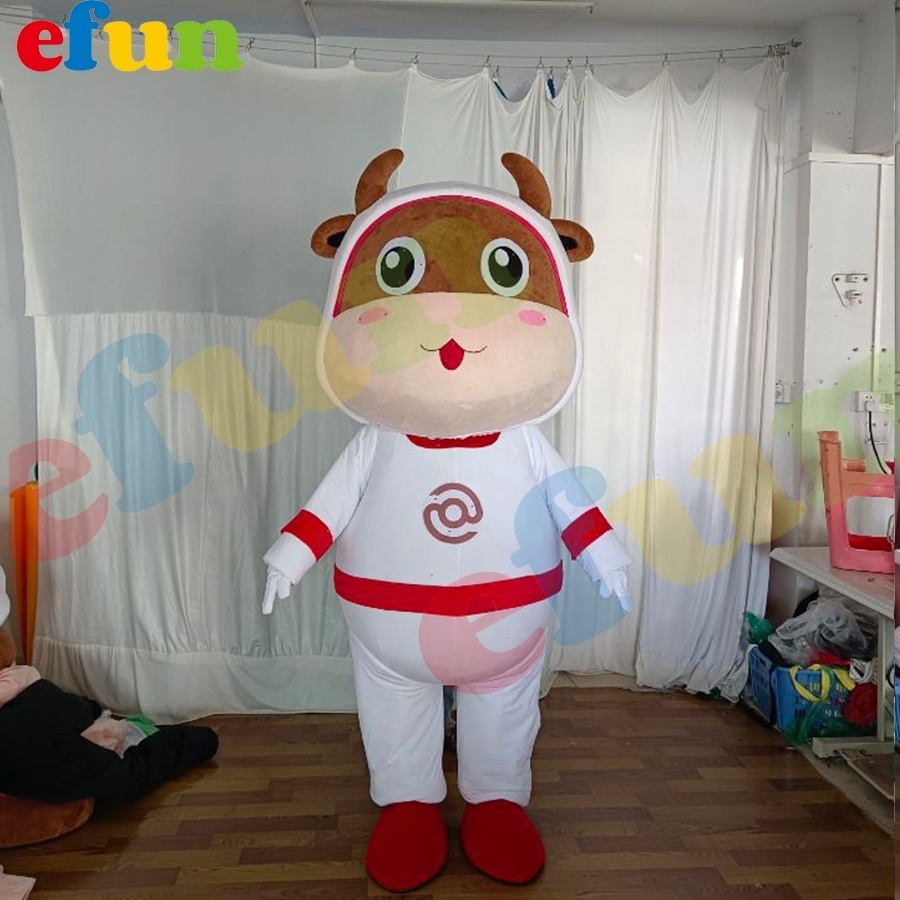 Efun MOQ 1 PC Custom Lovely Goat Mascot Costume cute Sheep Mascot Costume for Promotion Carnival Halloween party