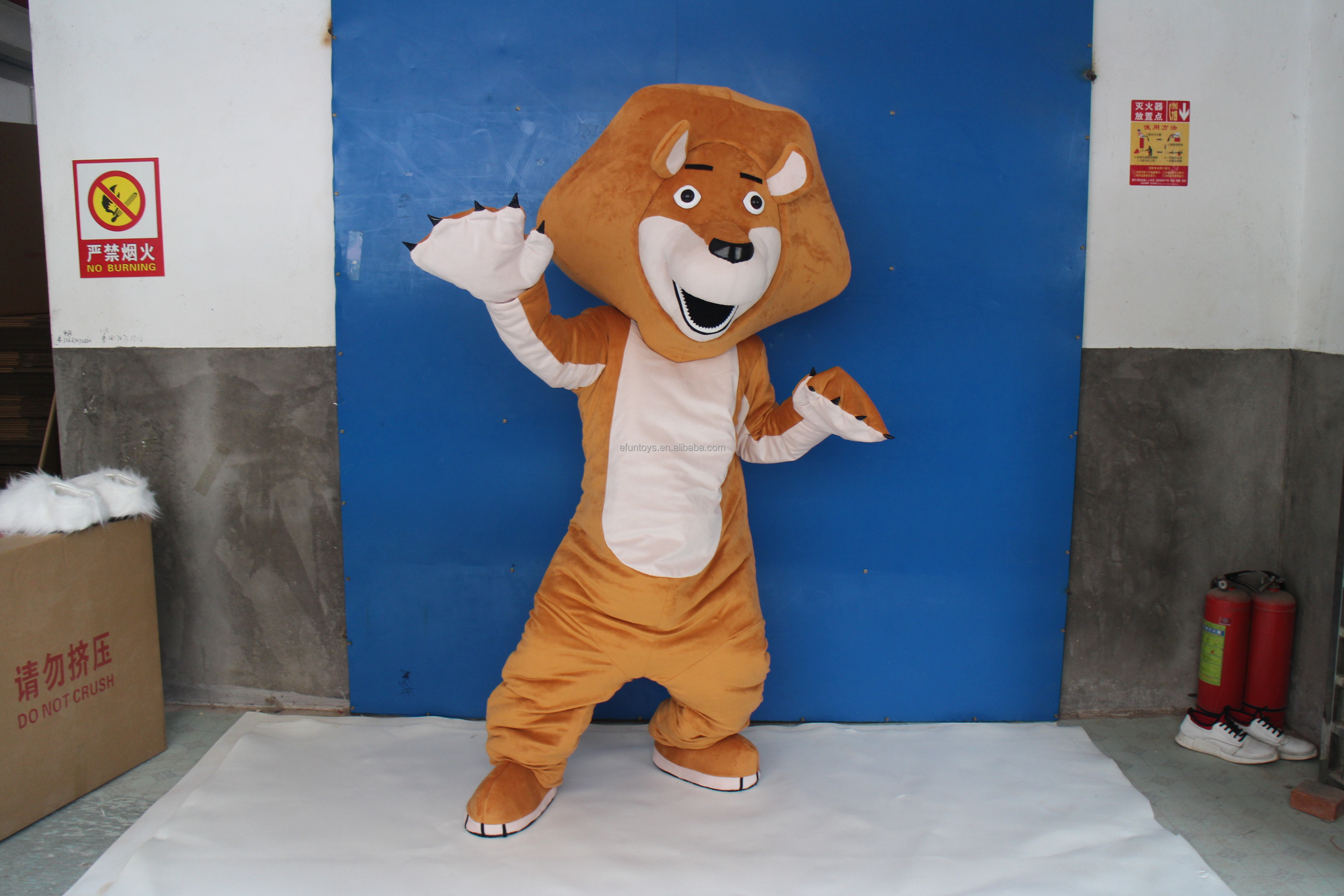 Efun MOQ 1 PC Madagascar lion mascot Factory price customized animal Funny character Madagascar lion costume for cosplay