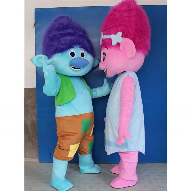 Efun MOQ 1 PC Cartoon Movie Trolls Poppy Mascot Costume Branch Parade Party Activity Character trolls cosplay costume for party