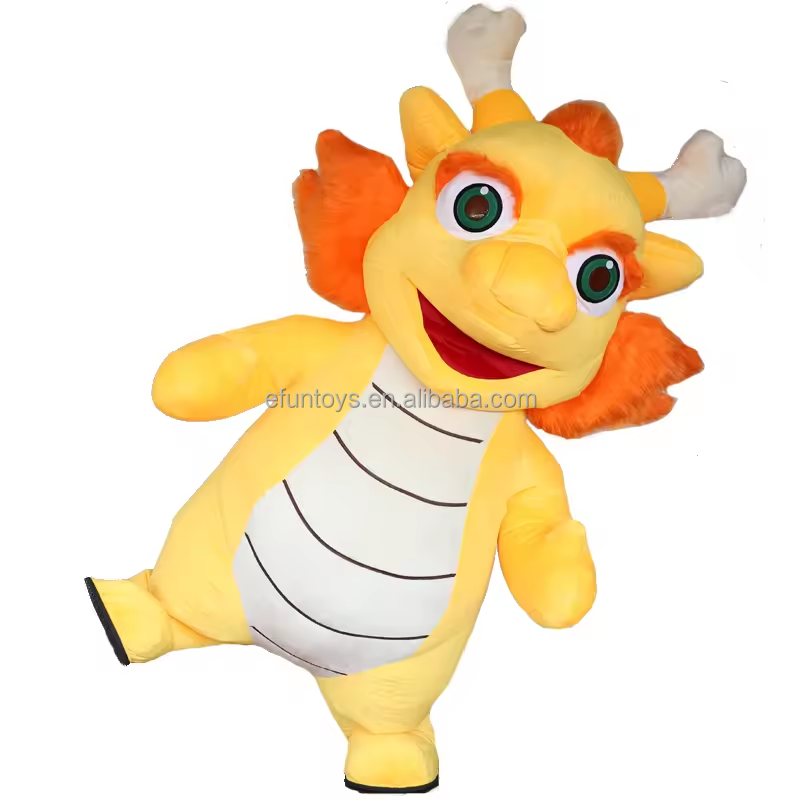 efun MOQ 1 PCS 2024 Inflatable Dragon Mascot Costume for Adult Kids Cosplay Dragon Suit cartoon mascot Fancy Furry Party