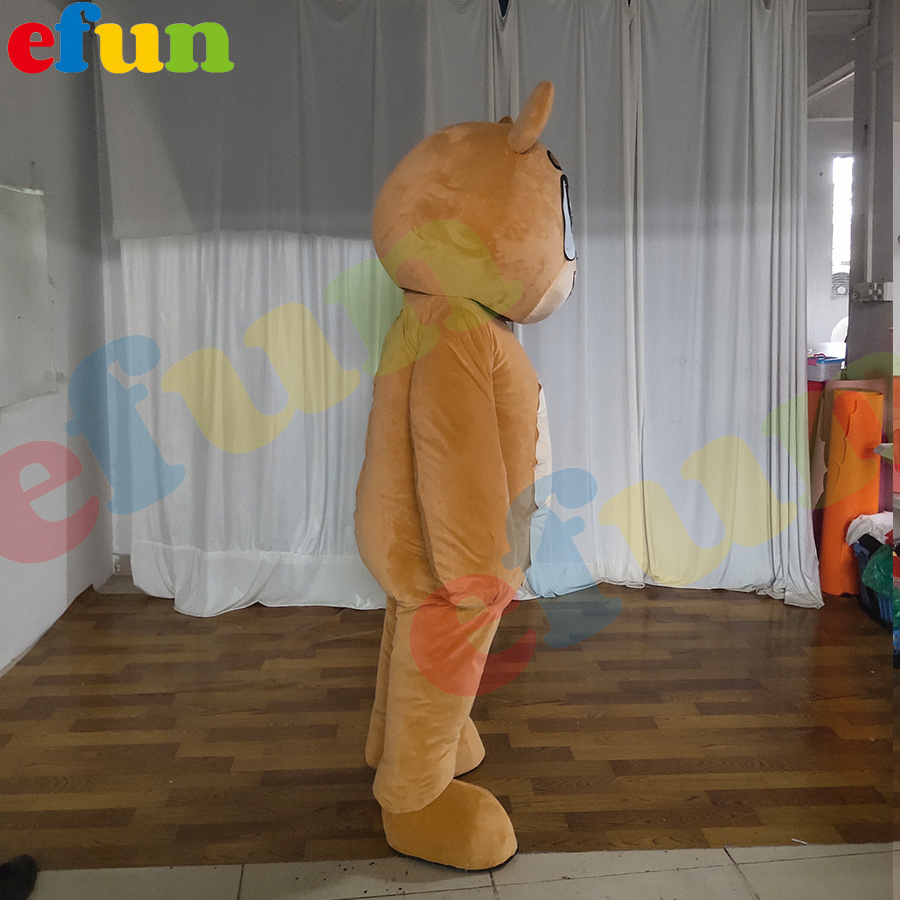 Efun MOQ 1 PC  custom cartoon mouse mascot costume cute brown mouse mascot for large event adult party