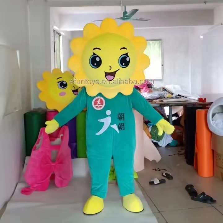 Efun MOQ 1 PC halloween PARTY Flower Costumes customized Sunflower mascot costume for sale