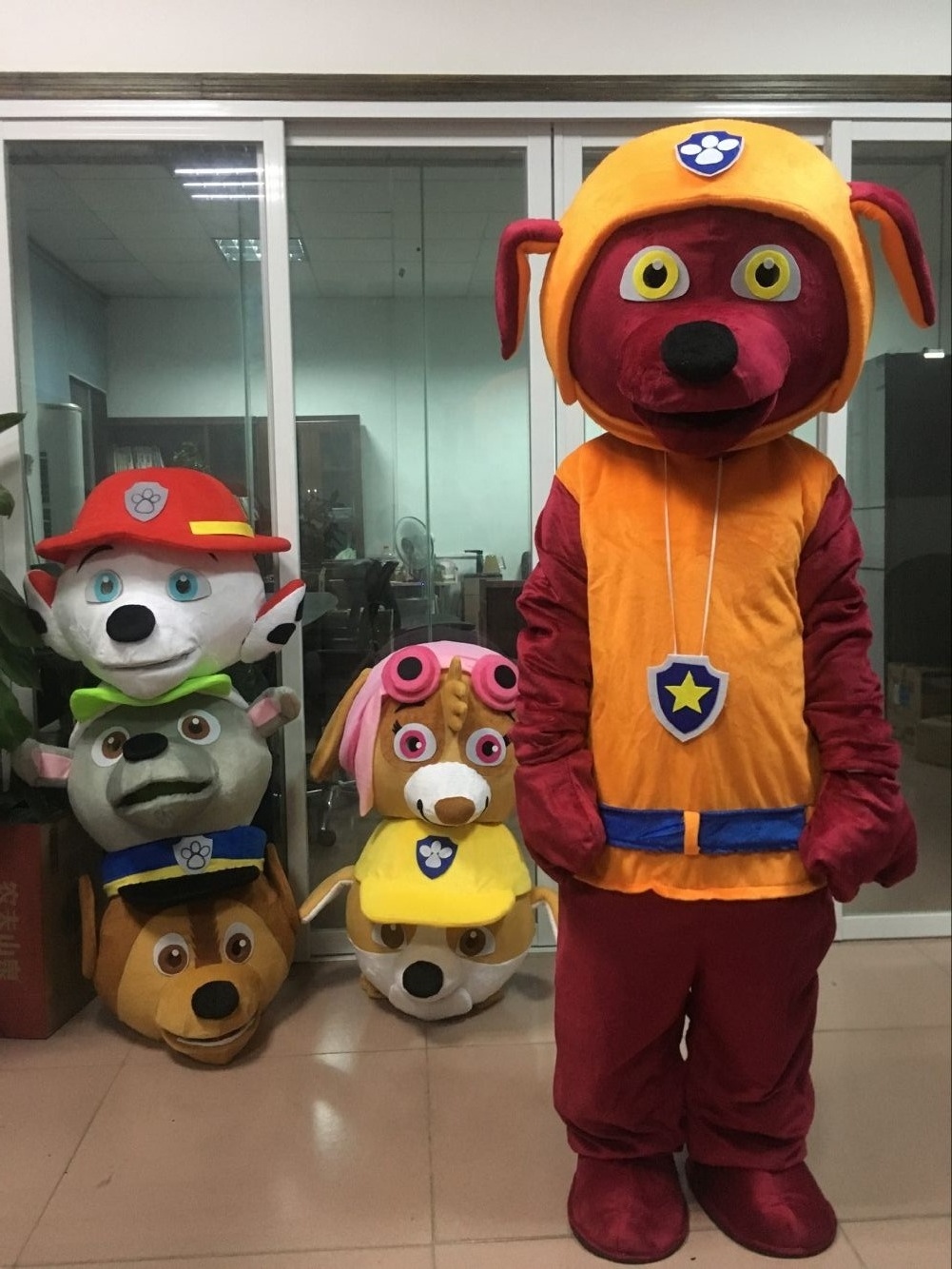 Efun MOQ 1 PC Hot PAW Dog Patrol Mascot Character Animal Dog Cosplay Mascot Costume Patrol Dog Cartoon PAW Mascot Costume