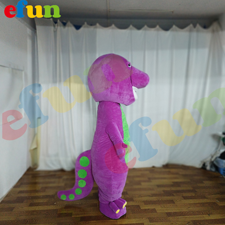 Efun MOQ 1 PC cosplay barney mascot costume for adults used barney mascot cartoon costumes for sale