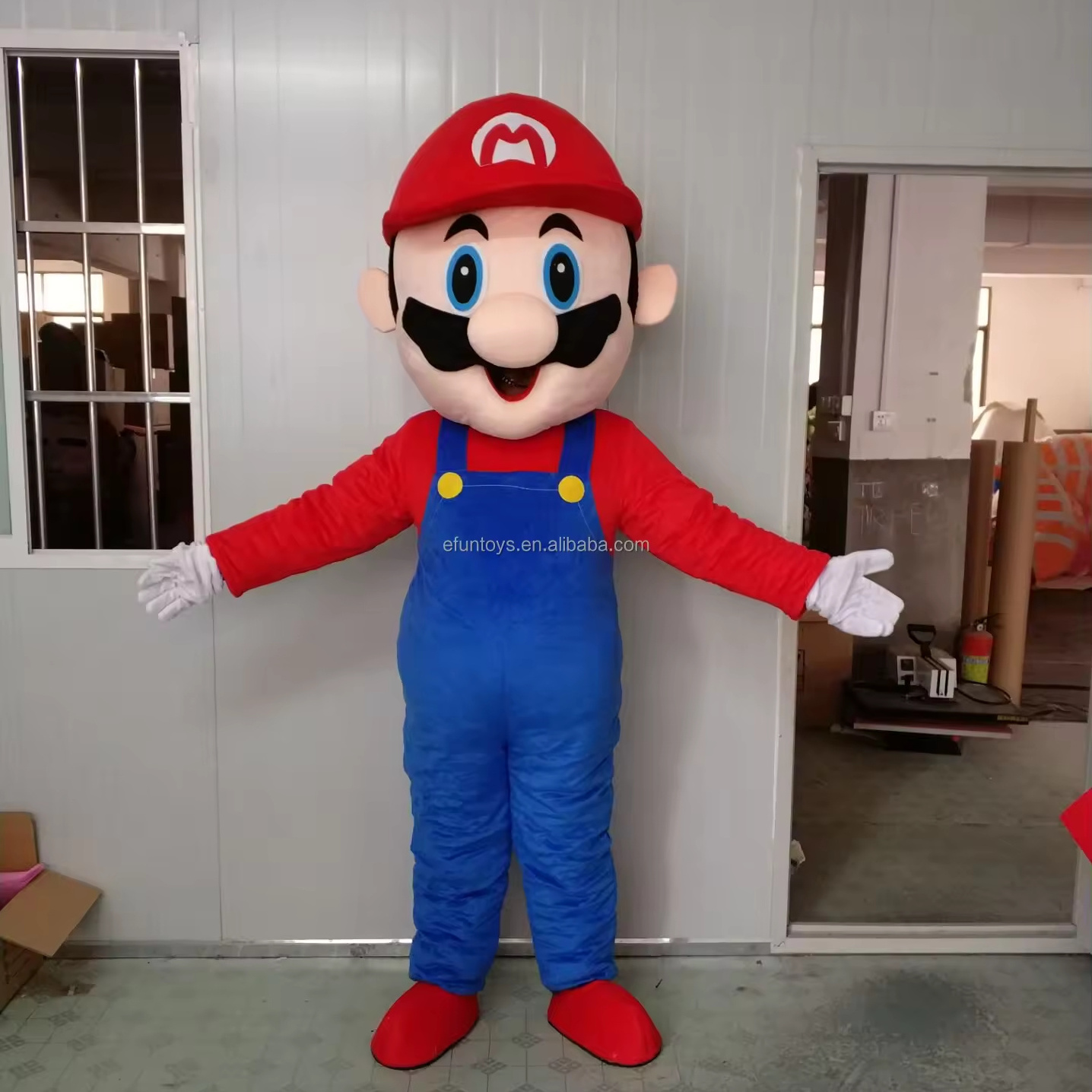 Efun MOQ 1 PC Factory wholesale In stock Cheap Price Custom Super Mario Mascot Soft Fur Plush Mascot For Display Mascot Costumes