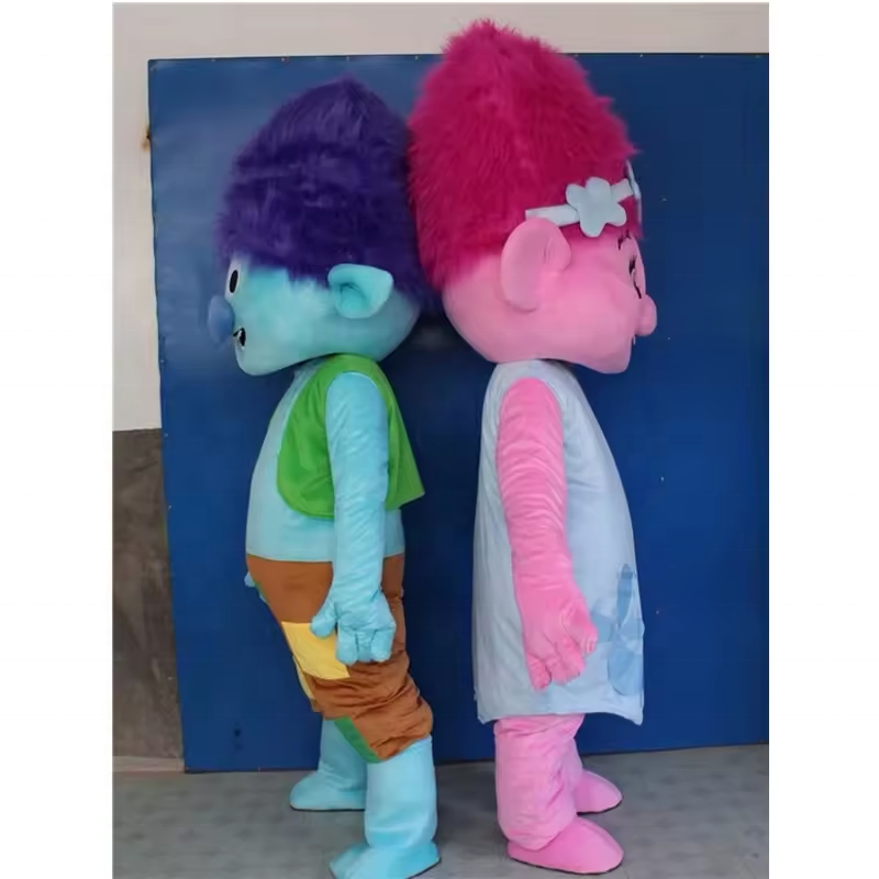 Efun MOQ 1 PC Cartoon Movie Trolls Poppy Mascot Costume Branch Parade Party Activity Character trolls cosplay costume for party