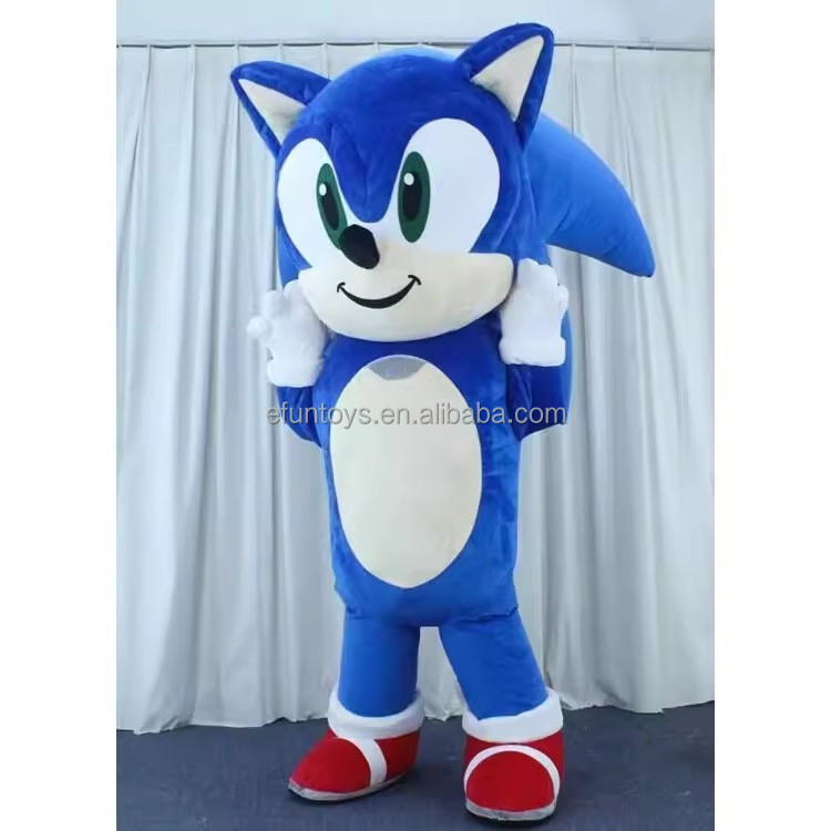 efun 2m 2.6m  High quality Inflatable Sonic Mascot costume Holiday Carnival  Cosplay Party Inflatable Hedgehog costume for sale