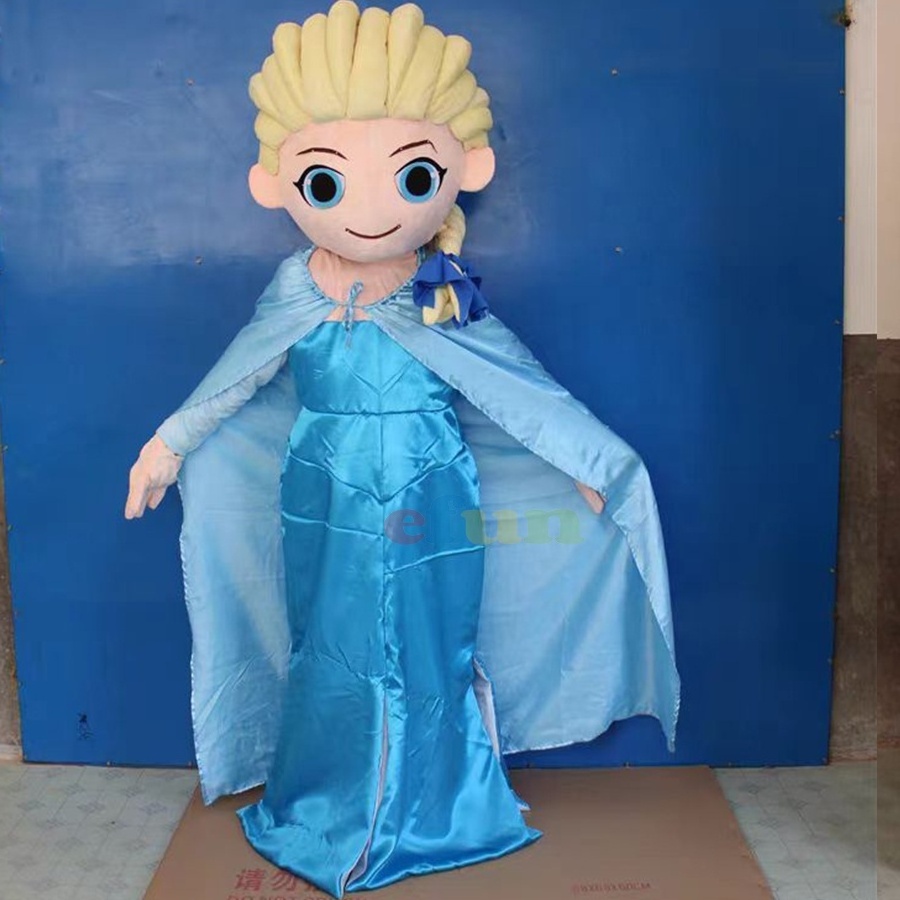 Efun MOQ 1 PC custom Frozen sister Elsa princess mascot costume  walking princess costume for sale