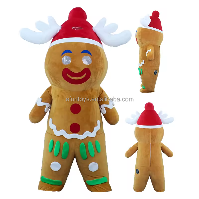 efun 2m 2.6m Inflatable Christmas Santa Claus Snowman Reindeer Elk Deer Moose Mascot Costume Character Animal Cartoon For Adult