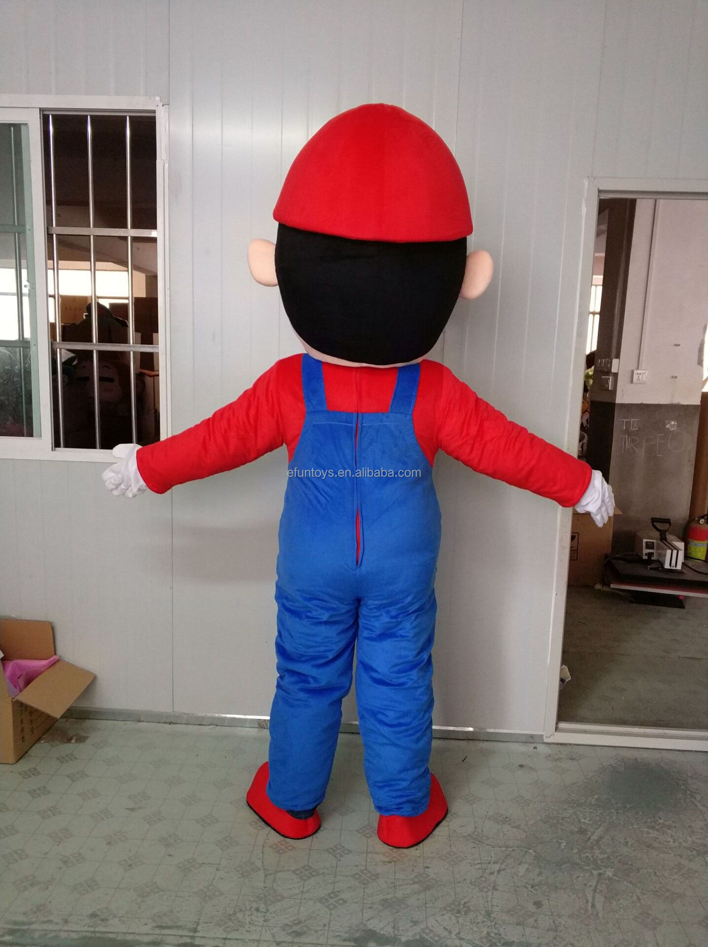 Efun MOQ 1 PC Factory wholesale In stock Cheap Price Custom Super Mario Mascot Soft Fur Plush Mascot For Display Mascot Costumes