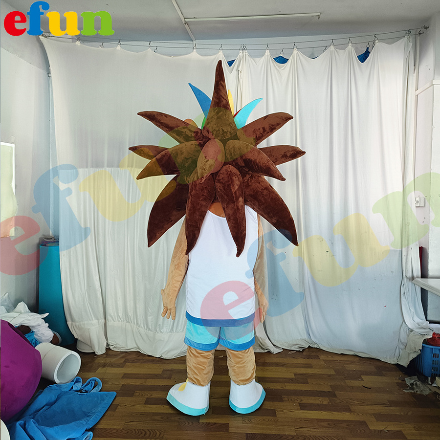 Efun MOQ 1 PC Professional Custom Adult Fur Plush Cartoon Character Animal hedgehog mascot costume for sale