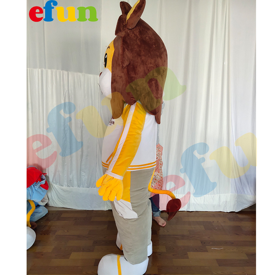 Efun MOQ 1 PC Custom cartoon lion mascot uniform walking effect animal mascot costume for party